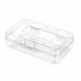 thumbnail image 2 of Large Capacity Plastic Pencil Box, Clear Translucent Plastic Pencil Box, Large Capacity Stackable Pencil Case with Snap-Tight Lid, Portable Organizer for School Office Desk Supplies, 2 of 7
