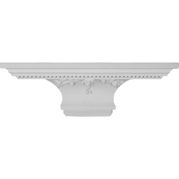 22 3/4"W x 16 1/8"P x 7 1/4"H Victorian Corner Shelf