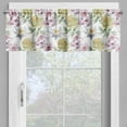 thumbnail image 2 of Ambesonne Floral Valance Pack of 2, Rose Petals Sakura Lily, 54"X18", Fern Green Pale Pink, 2 of 5