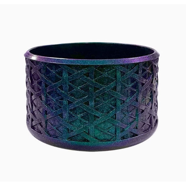 La funda protectora con patrón tejido de macarrón es adecuada for varios tipos de tazas. Cubrevasos de silicona. Funda anticaída de silicona for copa Ice Ba.