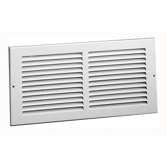 Tru Aire 8 in. H X 10 in. W 1-Way Powder Coat White Steel Return Air Grille