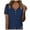 Navy, variant on Summer Tops Saving! Funicet Casual Tops for Women Leisure Solid Shirts Short Sleeve Loose Tops V Neck Blouse Gray M