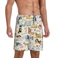 thumbnail image 2 of Bixox Men's Dogs Funny Pets printed lightweight casual shorts, soft sleep shorts with pockets., 2 of 7