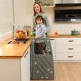 thumbnail image 4 of SDADI Kids Durable Plastic Step Stool with 3 Adjustable Heights, Dark Gray, 4 of 6