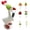 Big white goose-6 Plant Hats, variant on Desk Goose with Detachable Interchangeable Hats (3 Options: Animal/Plant/No Hat), 7-Inch Height, Magnetic Goose Key Holder, Cute Home/Office Decor for Organizers & Gift Lovers(6 Animal Hats)