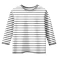 thumbnail image 4 of Tiijoy Girls Striped 3/4 Sleeve T-Shirt Casual Crew Neck T Shirt Top, Sizes 3-14, 4 of 5