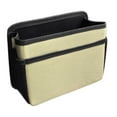 thumbnail image 3 of Cubo de basura para coche, contenedor de basura, práctico organizador de almacenamiento, consola central trasera, organizador para tocador y mesa Beige, 3 of 8