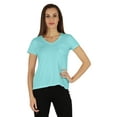 thumbnail image 1 of Inkmeso T-Shirt Basique à Manches Courtes pour Femmes Col en V T-Shirts Décontractés avec Poche Patch, 1 of 7