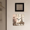 thumbnail image 3 of 10 Inch Wall Clock Battery Operated Silent Clock Decorative for Office, Kitchen, Outdoor, Living Room，Eiffel Tower Retro Paris Cute, 3 of 4