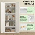 thumbnail image 2 of NICEGDLT 71" Kitchen Pantry Storage Cabinets with 2 Doors and 4 Adjustable Shelves, White kitchenPantry Cabinet, Tall Metal Food Storage Cupboard for Kitchen, Dining Room, 2 of 8