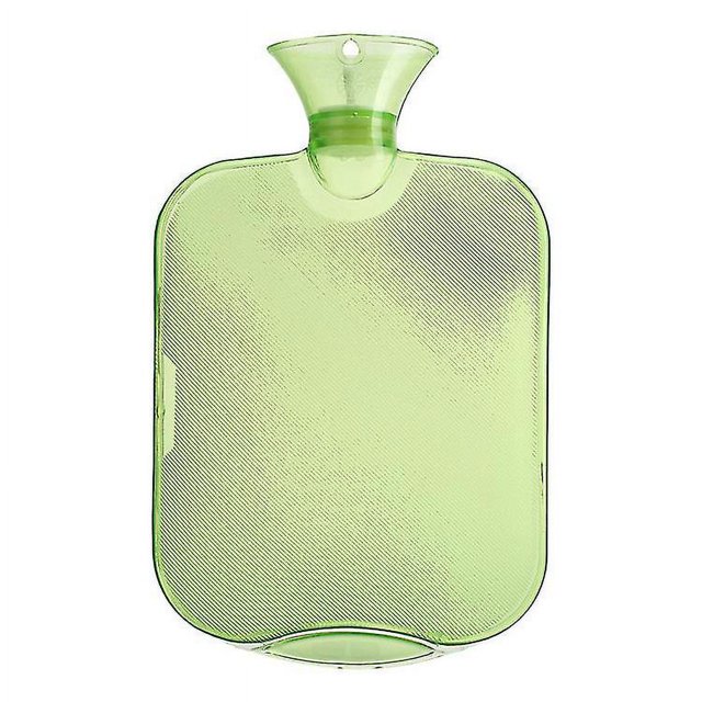 Bolsa de agua caliente de goma para terapia de frío y calor, 2 L, color blanco