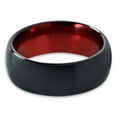 thumbnail image 2 of P. Manoukian Tungsten Wedding Band Ring 8mm for Men Women Red Black Domed Brushed Polished Lifetime Guarantee Size 7, 2 of 3