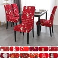 thumbnail image 2 of Funda protectora para silla de Navidad, cubierta elástica para asiento de comedor, decoración de banquete de restaurante y cocina, 1/2/4/6 piezas, 2 of 5
