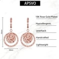 thumbnail image 4 of APSVO 18K Rose Gold Plated Drop Earrings for Women Hypoallergenic Post Leverback Dangle Earrings Birthday Christmas Jewelry Gifts Teen Stocking Stuffers Adults Ideas, 4 of 7