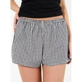 thumbnail image 5 of Yunliwuli Women's Pajama Boxer Shorts Plaid Elastic Waist Comfy Sleep Shorts Summer Casual Pajama Bottoms, 5 of 9