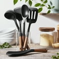 thumbnail image 3 of Staub Silicone with Wood Handle 5-pc Cooking Utensil Set, 3 of 5
