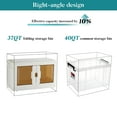 thumbnail image 3 of GIANNA 37QT Stackable Storage Bins with Lids, Portable and Lockable Organizer Boxes, With Doors & Wheels, For Bedroom, Living Room, 1-Tier M, 3 of 8