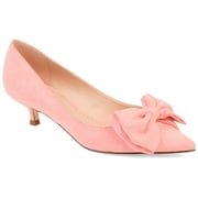 Journee Womens Orana Pointed Toe Kitten Heel Pumps, Widths Available