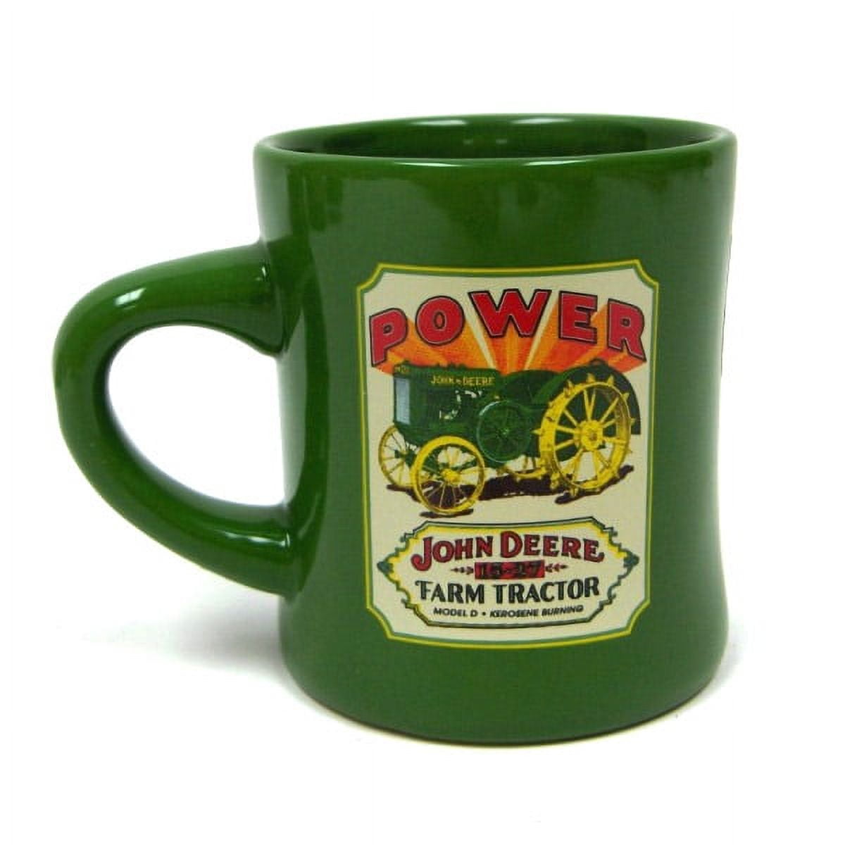 John Deere Licensed 17 Oz Stoneware Mug - Green Tractor Design, Dishwasher & Microwave Safe