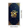 thumbnail image 3 of LUUFILx Elegant 18th Birthday Backdrop Banner Photography Props Party Supplies Decorations Happy Birthday Celebration Background Decors, 3 of 9