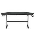 thumbnail image 6 of Miekor Furniture TS911D Gaming Desk with Shelves & Accessory Holder, Black 9895, 6 of 14