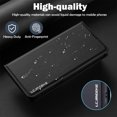 thumbnail image 6 of Wallet Case for iPhone 16, Classic Shockproof PU Leather Magnetic Flip Cover with Card Holder Stand Feature and Full Body Protection Phone Case Cover for iPhone 16, Black, 6 of 7