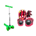 thumbnail image 1 of Scooter Infantil LAVIGA Verde Neón con Casco De Estrellas rojo, 1 of 9