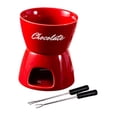 thumbnail image 2 of Juego de olla para fondue, fundidor de chocolate, utensilios de cocina, derretidor de queso, vela pequeña de cera fundida Rojo, 2 of 9