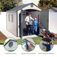 thumbnail image 5 of Lifetime Lockable Polyethylene Outdoor Storage Shed, 8' x 10', Tan & Brown (60056), 5 of 14