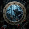thumbnail image 5 of 1Pc Clearance Under $15 Porthole Wall Decoration Haunted Porthole For Bedroom, Resin Porthole Decor No Light B (G), 5 of 9