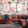 thumbnail image 3 of Hieng Set of 3 Pink Poker Posters Trendy Funny Queen Ace of Hearts Lucky You Canvas Wall Art Preppy Girly Inspirational Wall Decor for Dorm Bedroomch, 3 of 6