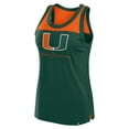 thumbnail image 2 of Women's Fanatics Green Miami Hurricanes Crosley Colorblock Tank Top, 2 of 3