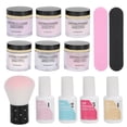 thumbnail image 4 of Nail Dipping Powder Set Nail Art Powder Top Base Coat Gel Dust Brush Manicure Tool SetK1214, 4 of 10