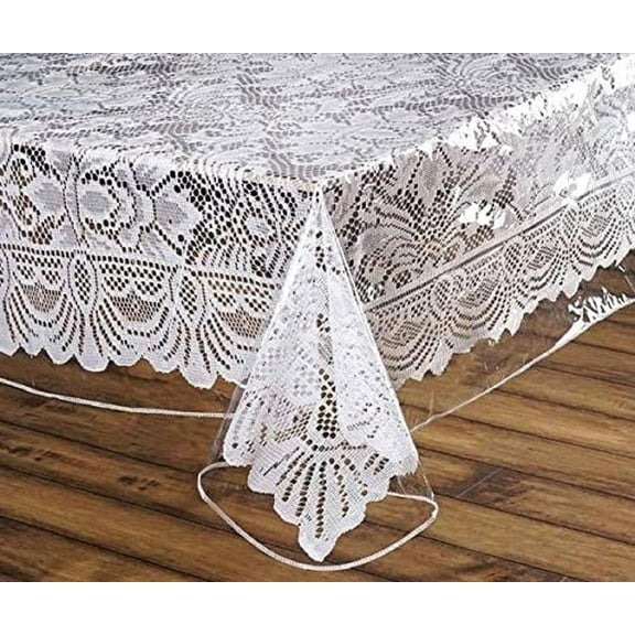 Clear Vinyl Tablecloth Protector 60" x 90" Oblong – Waterproof Cover