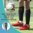 thumbnail image 2 of SQDWYGUO Shin Defender Shin Guards - 2 Set Soccer Shin Guards Shin Pads, Kids Shin Guards Sleeves Guards Soccer, with Honeycomb Pads, for Soccer Kids Youth Adult,Orange Blue,XL(adult), 2 of 7