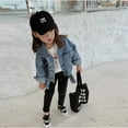 thumbnail image 5 of MXIEZI 2-7T Kids Toddler Girls Denim Jacket Outerwear Spring Fall Casual Jean Coat, 5 of 9