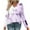 Purple, variant on HOMBOM V-Neck T-Shirts for Women Floral Fall Relaxed Fit Graphic Tops Long Sleeve Ladies Purple