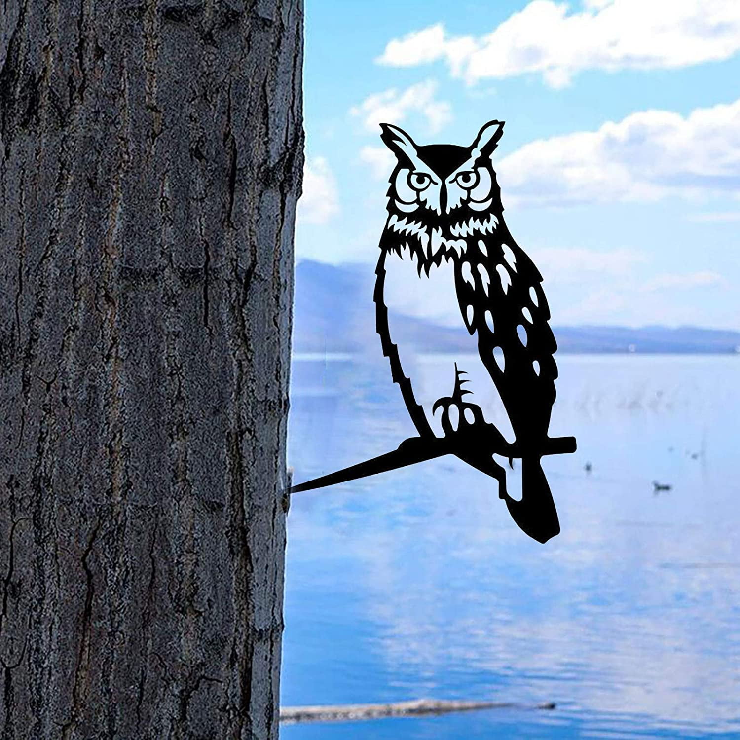 Metal Bird Steel Silhouette,Branch Birds Decoration, Statue Birds