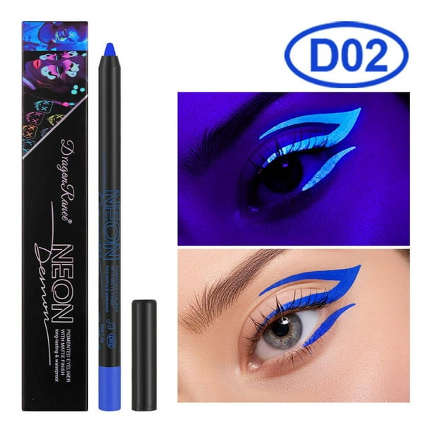 Hot6sl Ofertas Del Día Lápiz Delineador de Ojos Fluorescente de Colores, Sin Halo, para Halloween, 1,2 G