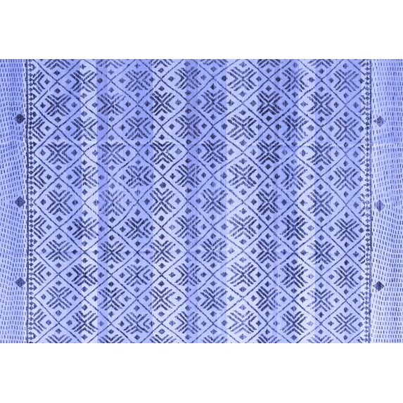 Ahgly Company Indoor Rectangle Abstract Blue Modern Area Rugs, 5' x 8'