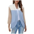 thumbnail image 1 of AherBiu Cardigan pour Femmes Léger Manches 3/4 Ouvert Cardigans Automne Décontracté Confortable Boléros Extérieur, 1 of 4