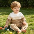 thumbnail image 6 of TOWED22 Toddler Baby Boy Sweatshirt Outfit Dinosaur Print Long Sleeve Shirt Jogger Pants Fall Outfits Winter Clothes Set Size:2-3 Y,Color:Khaki, 6 of 7