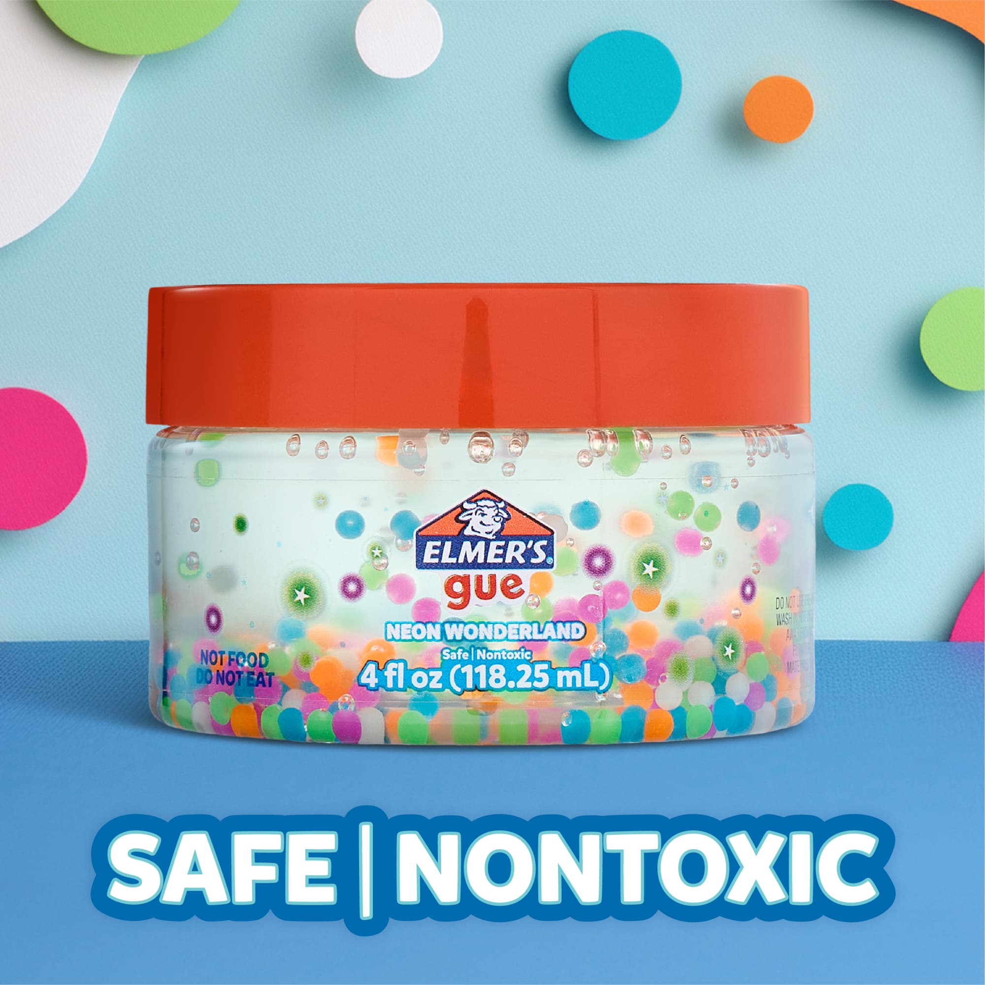 (12 pack) Elmer's Gue Premade Slime, Neon Wonderland, Crunchy Slime, Clear Slime, Contains Glow-in-the-Dark Mix-Ins, 1 Count (4 oz)