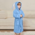 thumbnail image 3 of Cethrio Kids Boys Sleepwear Robes, Soft Warm Flannel Long Sleeve Boys' Bathrobes Blue Size 3-8T, 3 of 5