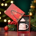 thumbnail image 5 of MOPOOR Christmas Tree Ceramic Mug Mug Large Capacity with Lid Spoon Sustenance Gift,Festive Ceramic Christmas Tree Mug - Easy to Clean-Christmas Coffee Cup - Adorned with Holiday Charm, 5 of 5