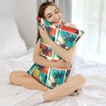 thumbnail image 4 of Pofeuu Colorful Hawaii Palms Print Satin Pillowcase for Hair and Skin Pillow Cases, Silk Pillow Cases, Soft Cooling Pillow Covers, 20x30 Inches（Pillow core not included）, 4 of 7