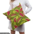 thumbnail image 5 of Ambesonne Flower Fabric by the Yard Upholstery, Endemic Flower Botany Art, 5 Yards, Apple Green Dark Coral, 5 of 5