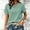 Green, variant on Womens 2026 New Summer Tops Spring Short Sleeve V Neck True Classic T Shirt Casual Cute Fashion Beach Vacation Clothes(Yellow,XXXXXL)