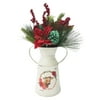The Pioneer Woman Holiday Faux Floral Arrangement in White Milk Jug Vase
