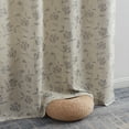 thumbnail image 6 of THD Zoe Burlap Flax Linen Floral Jacquard Window Grommet Long Thick Curtains Drapery Panels, Pair, 6 of 30